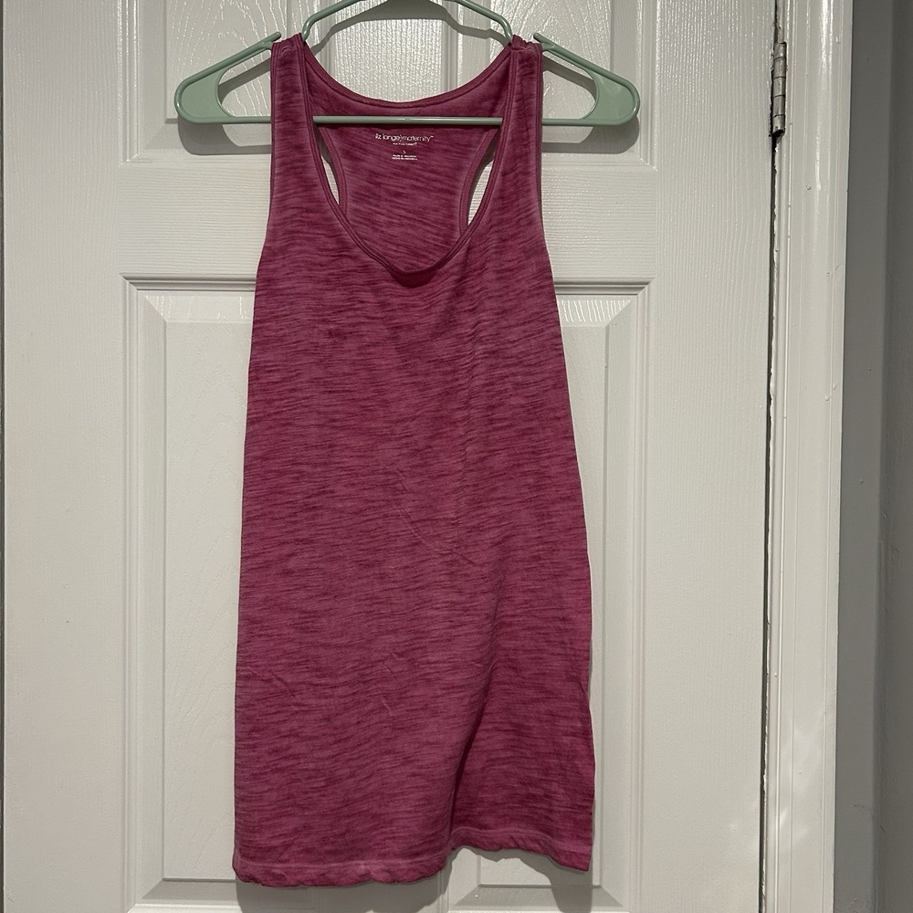 Liz Lange for Target Pink Space-Dye Maternity Tank Top Small